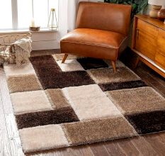 Soft Brown Shaggy Home Carpet